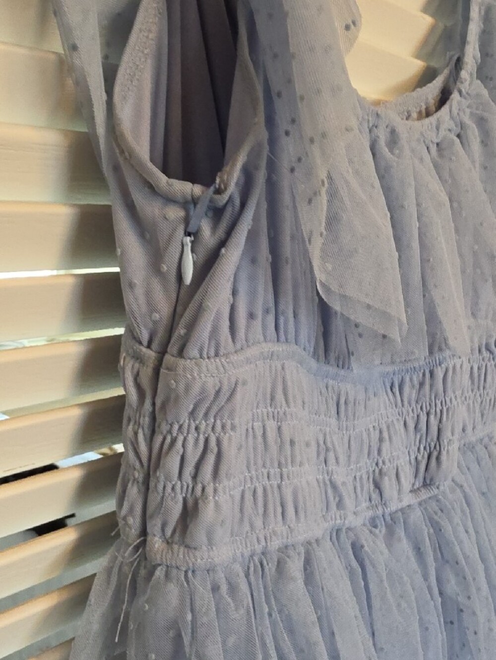 Romantic Powder Blue Tiered Ruffle Maxi Dress - Picture 7 of 9